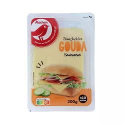 AUCHAN Gouda Tranches 200G