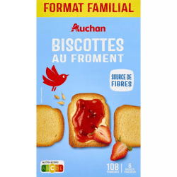 AUCHAN Biscottes au froment...