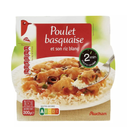 AUCHAN Poulet Basquaise 300G