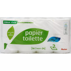 PAPIER TOILETTE BLANC...