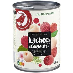 AUCHAN Litchis dénoyautés...