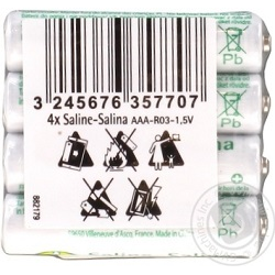 Saline batteries AAA R03 4p